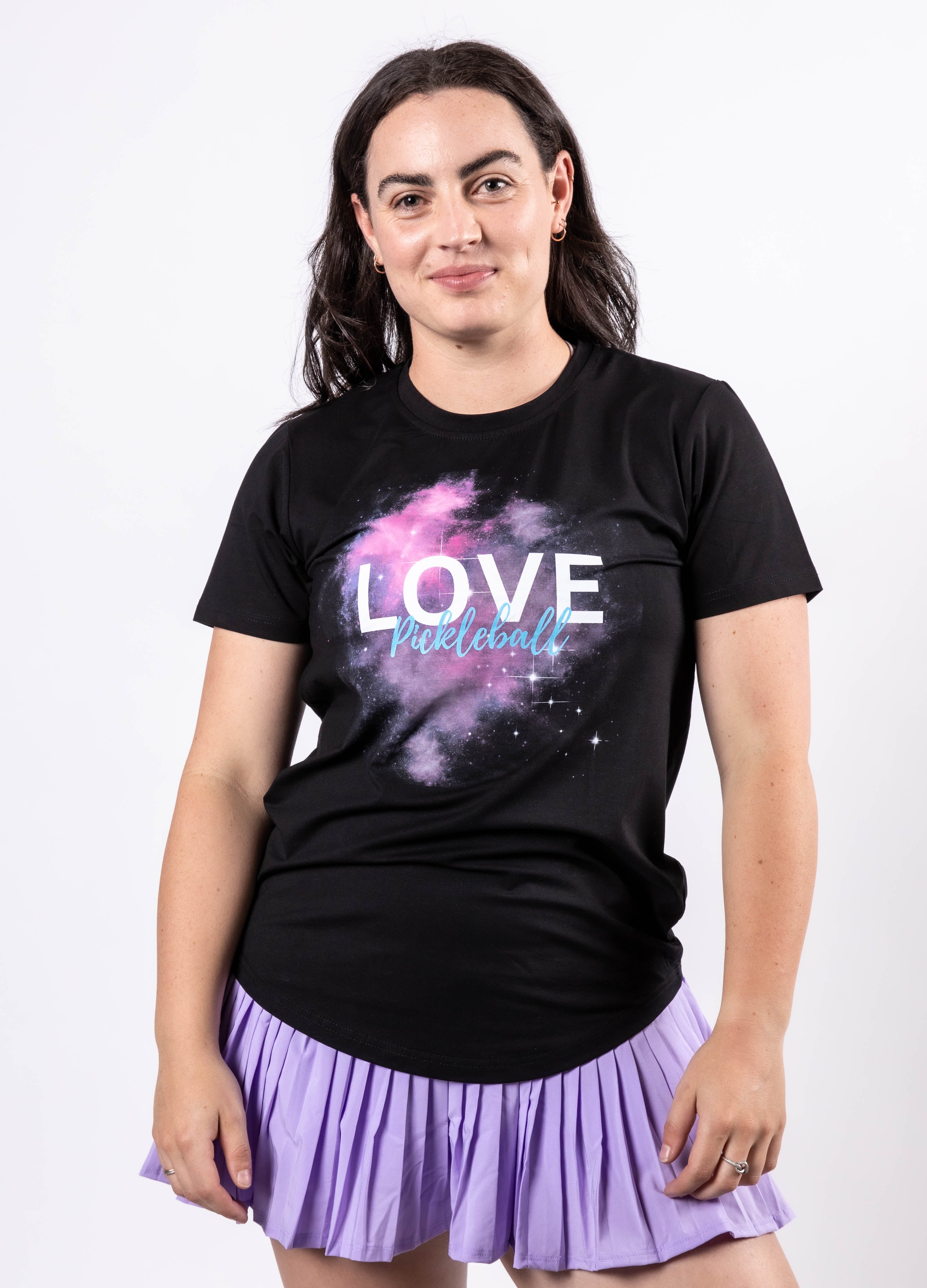 Starburst  Black Womans T-Shirt
