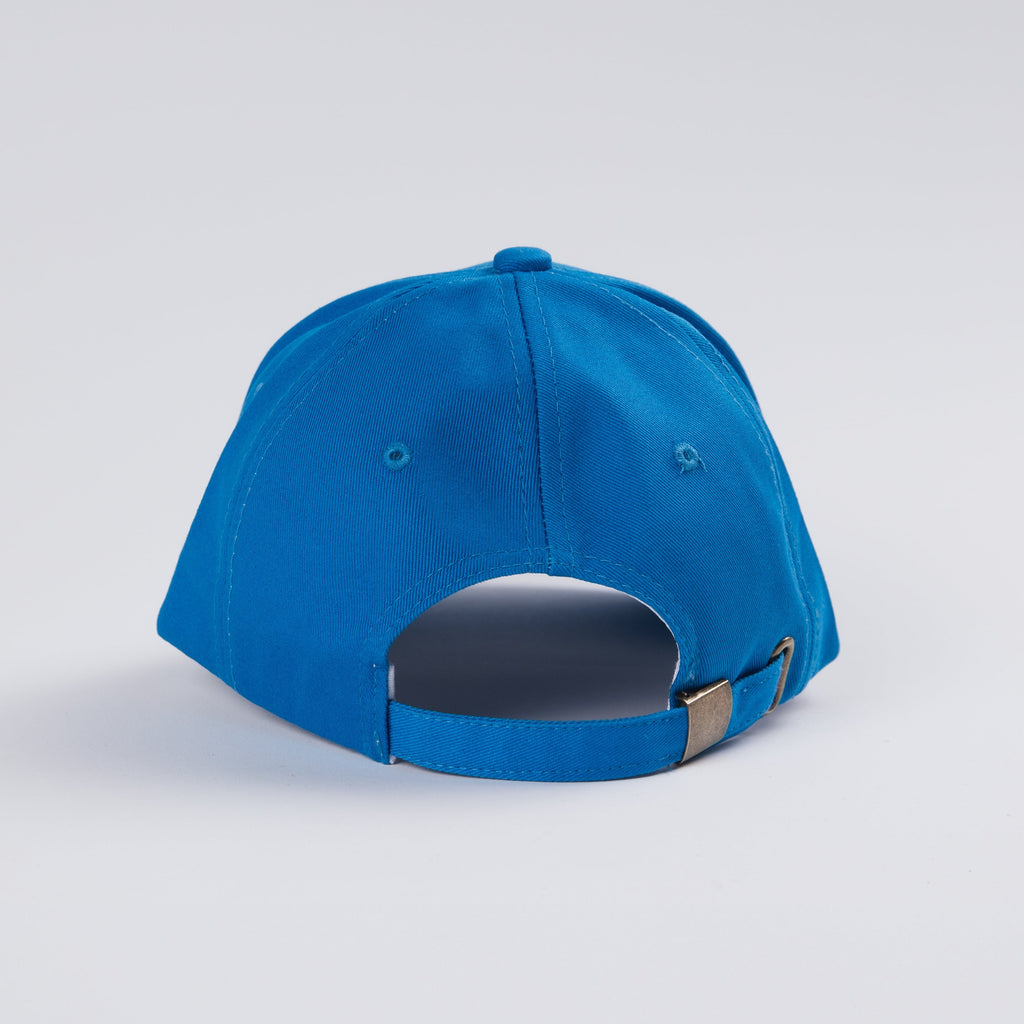 True Blue Hat with Green logo