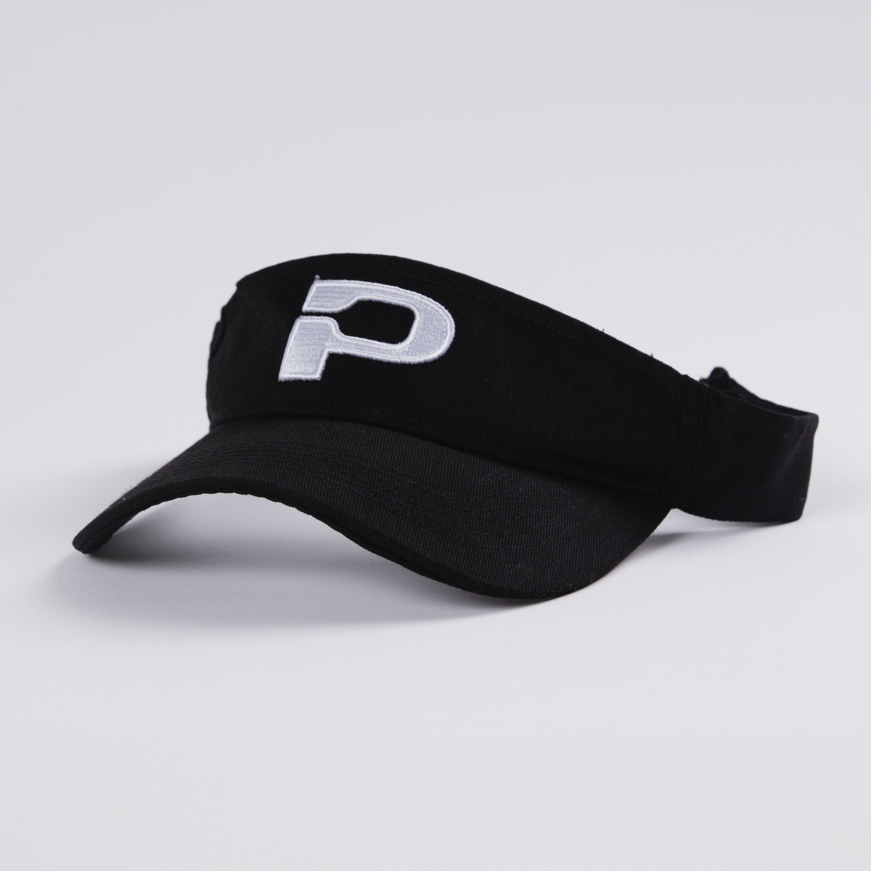 Black Visor with White Logo