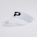 White Visor with Black Logo