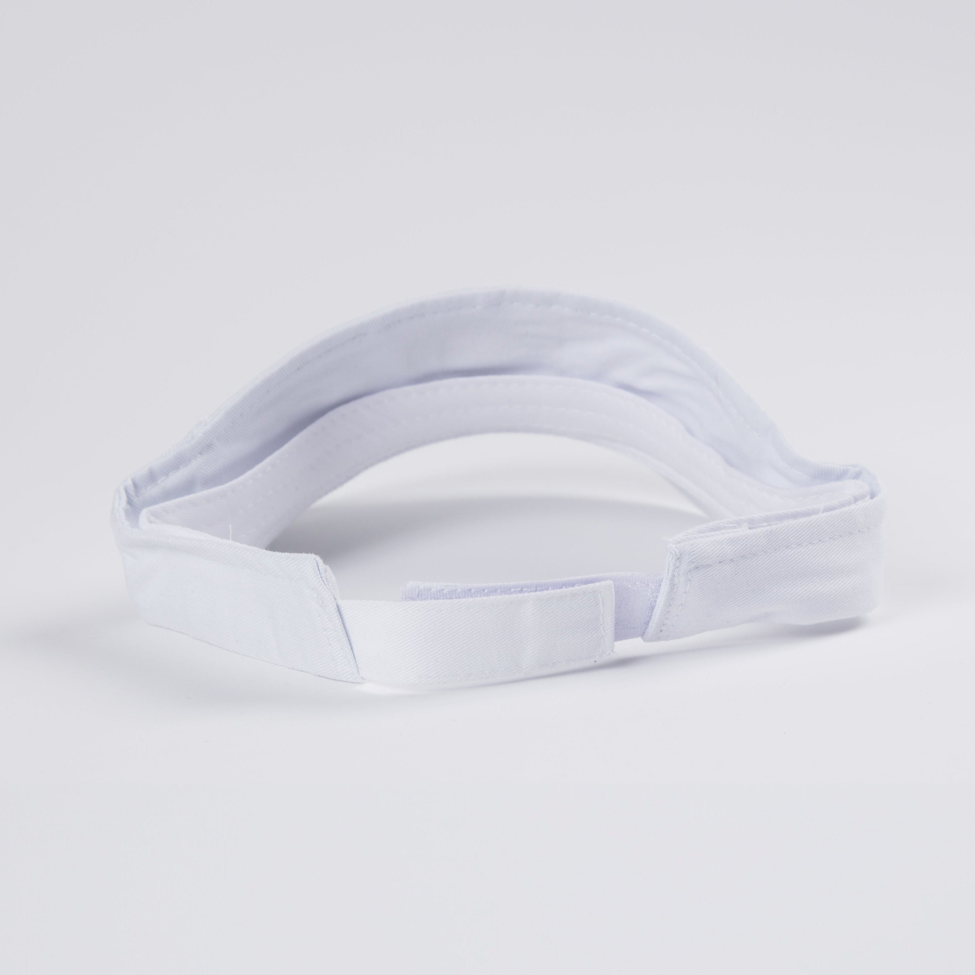 White Visor with Black Logo