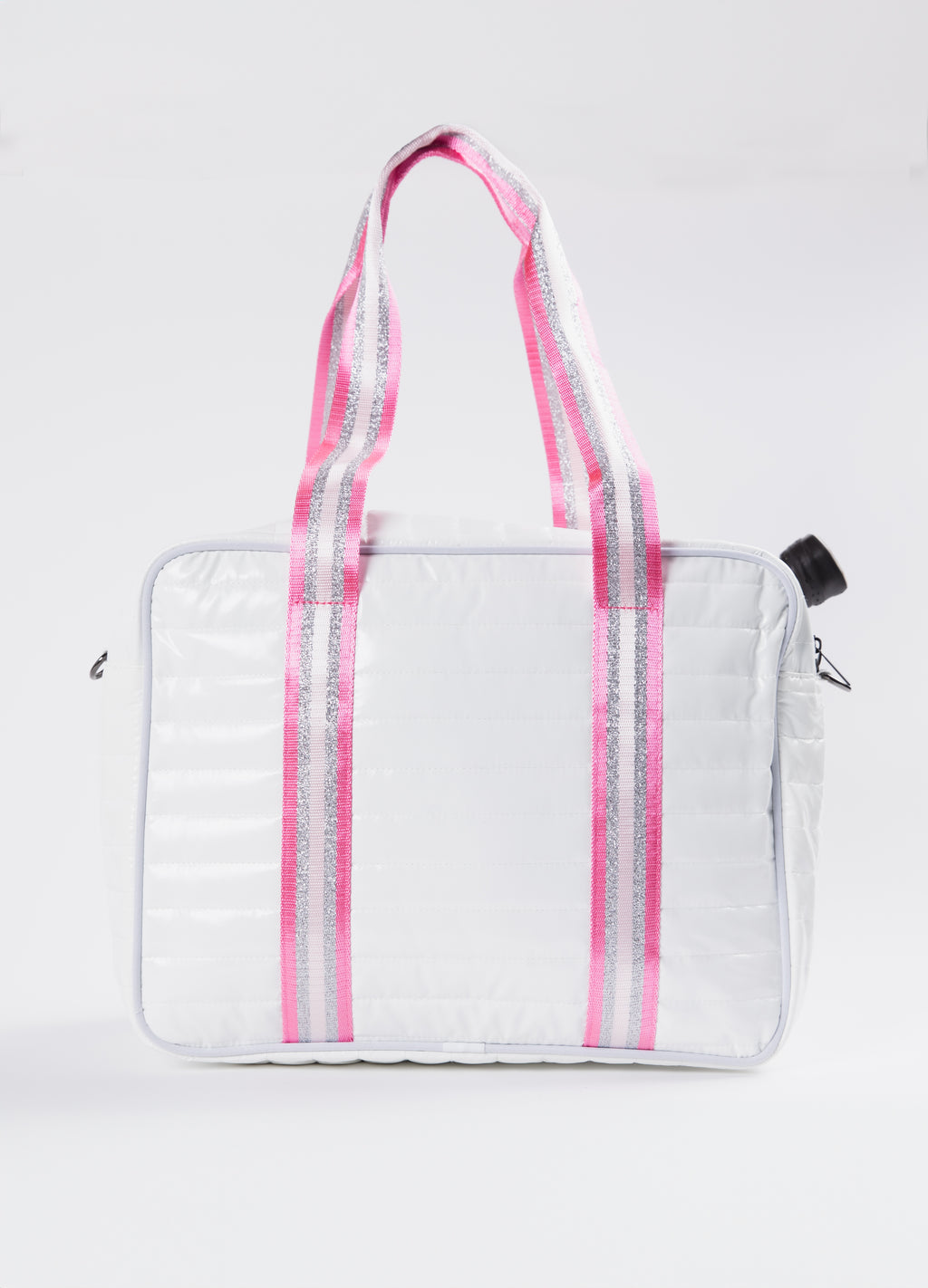PREMIUM PUFFER Flamingo Pink,Silver and White Bag.