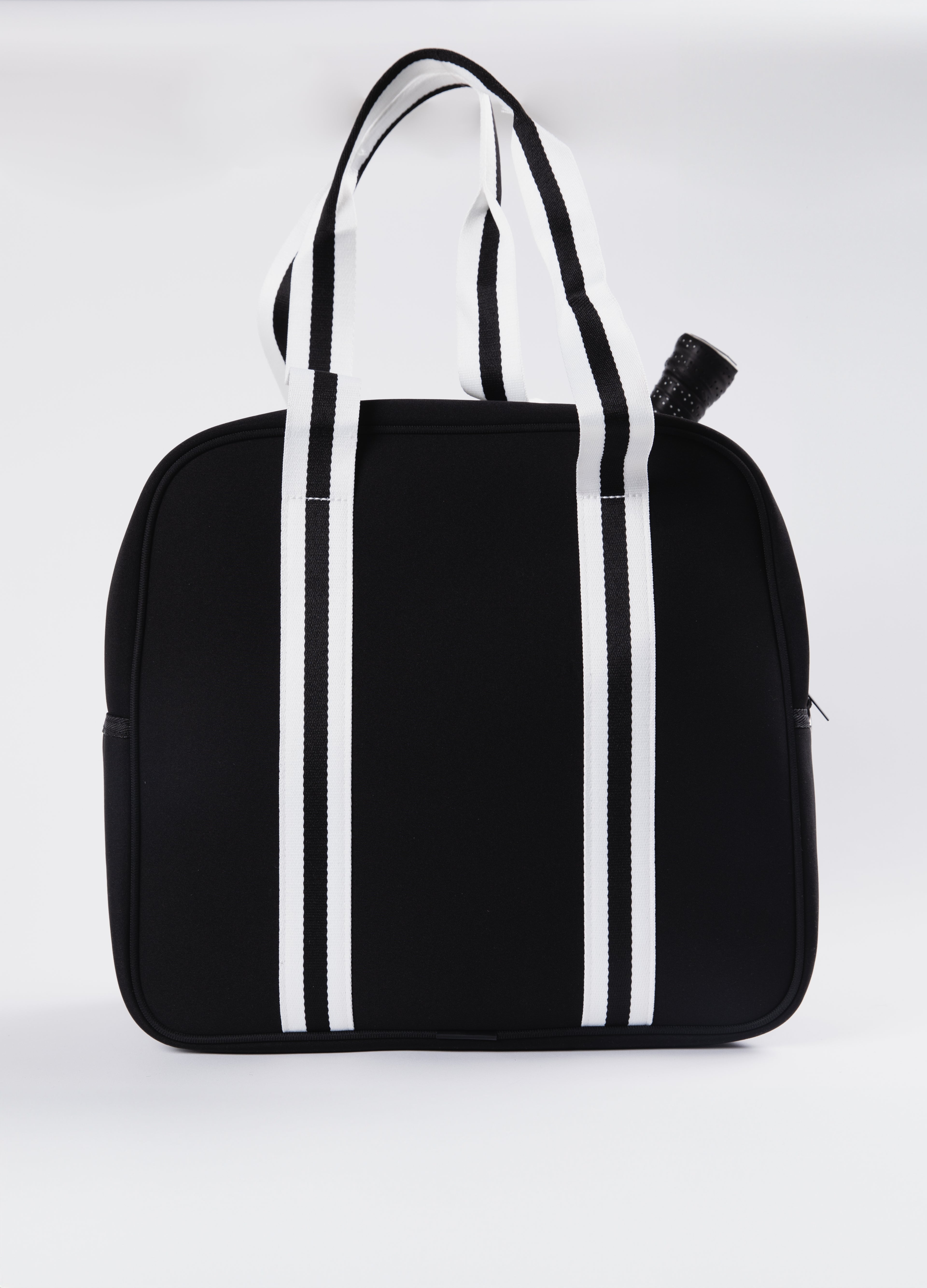 Black Cross body Pickleball bag with White paddle pocket