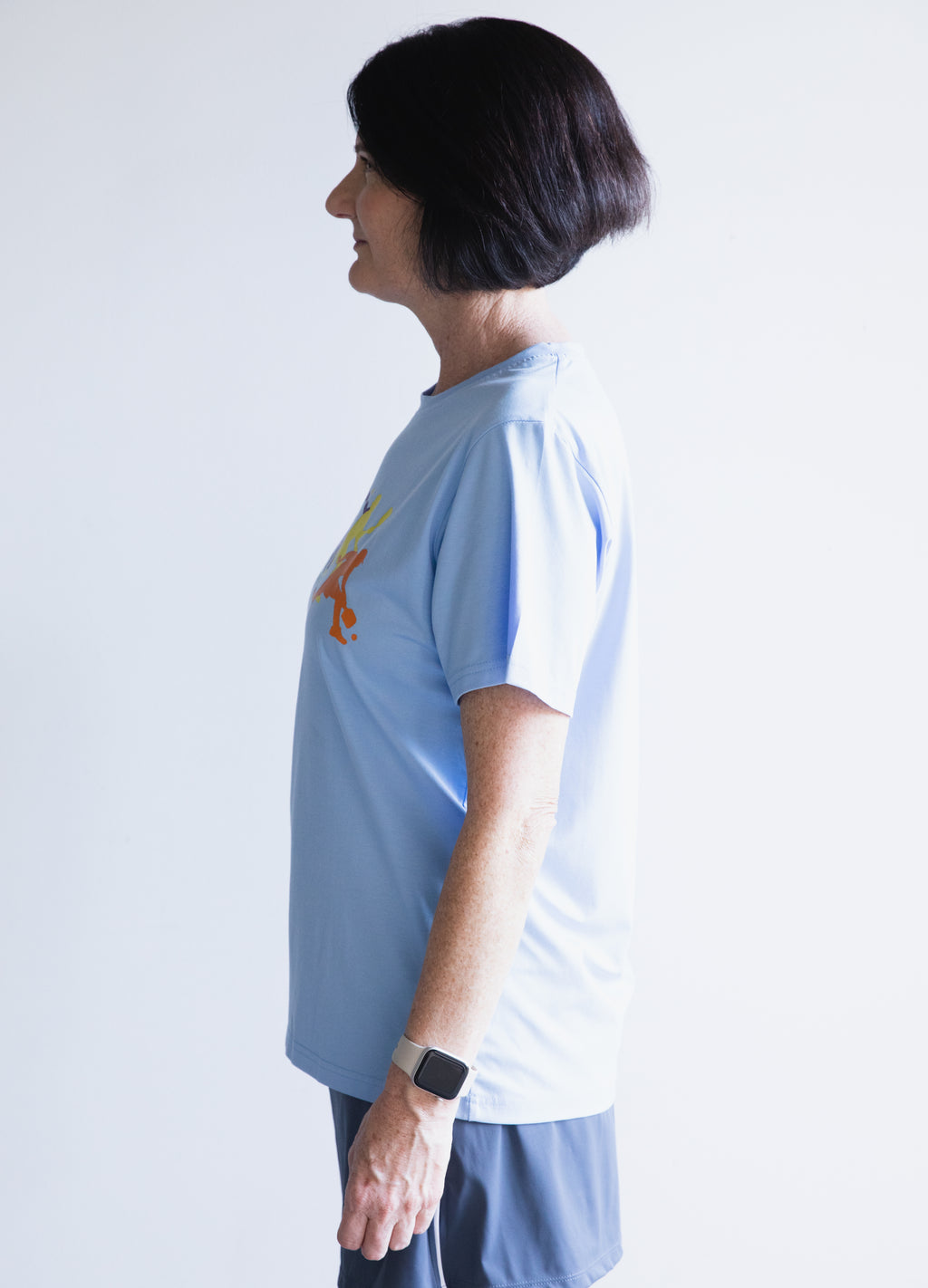 Women's Crew neck Tee – Pickleball Community Baby Blue