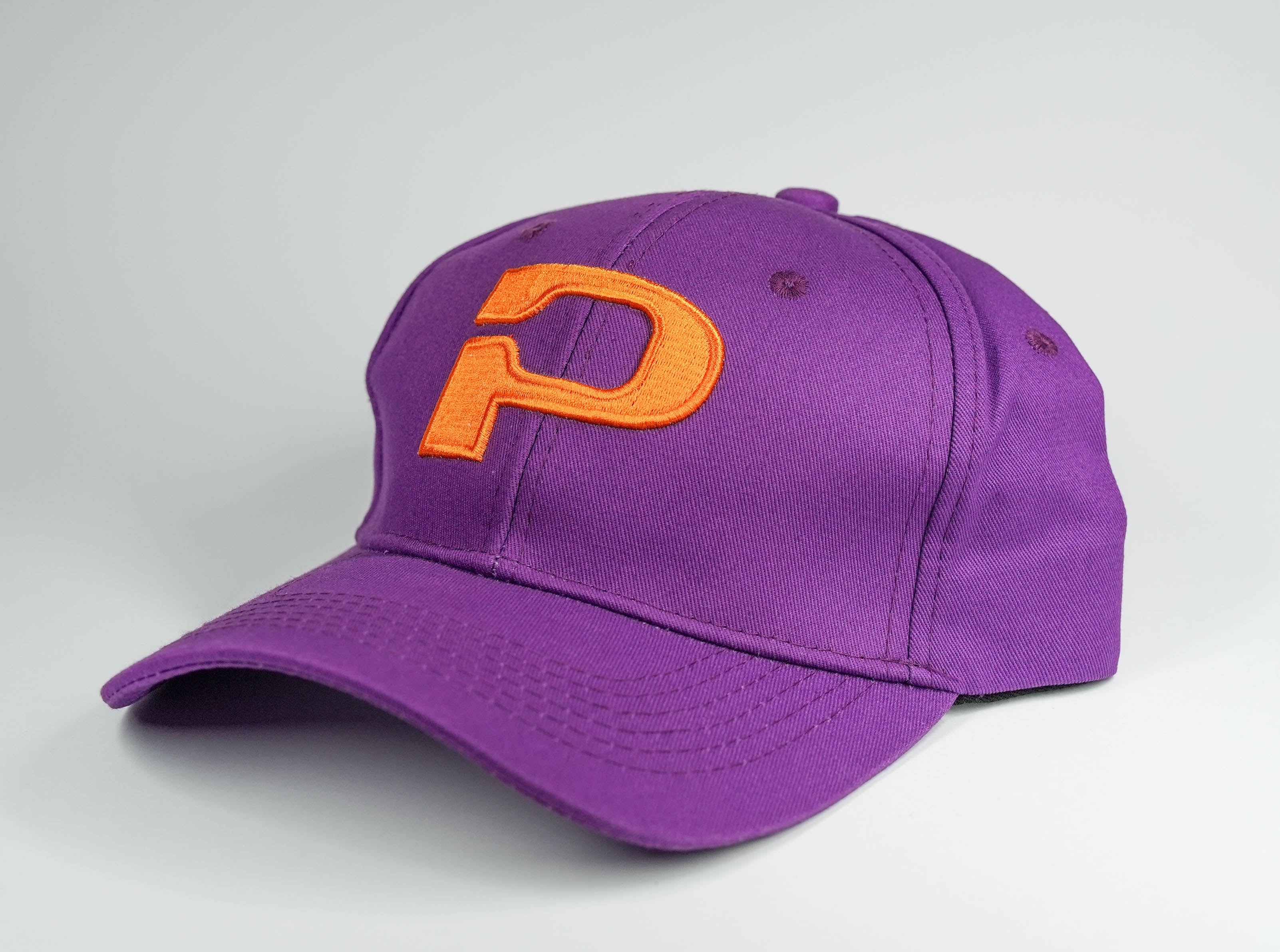 Purple cap with Orange Embossed logo