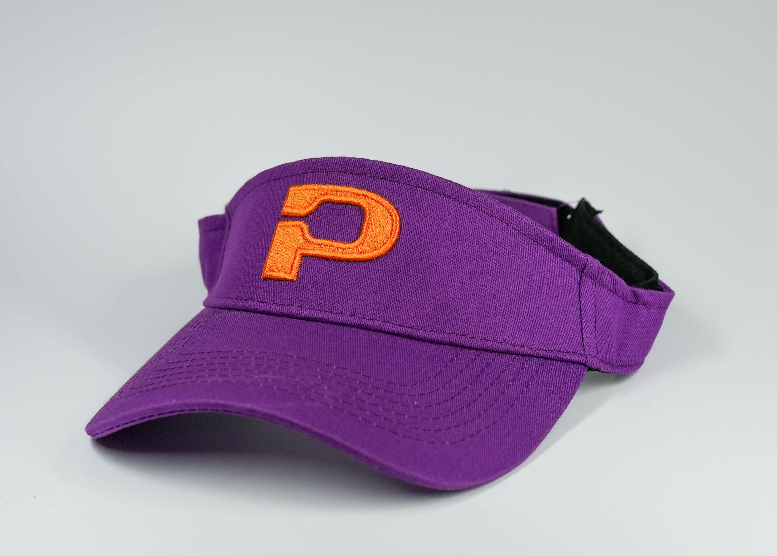 Purple Visor with Orange Embossed logo