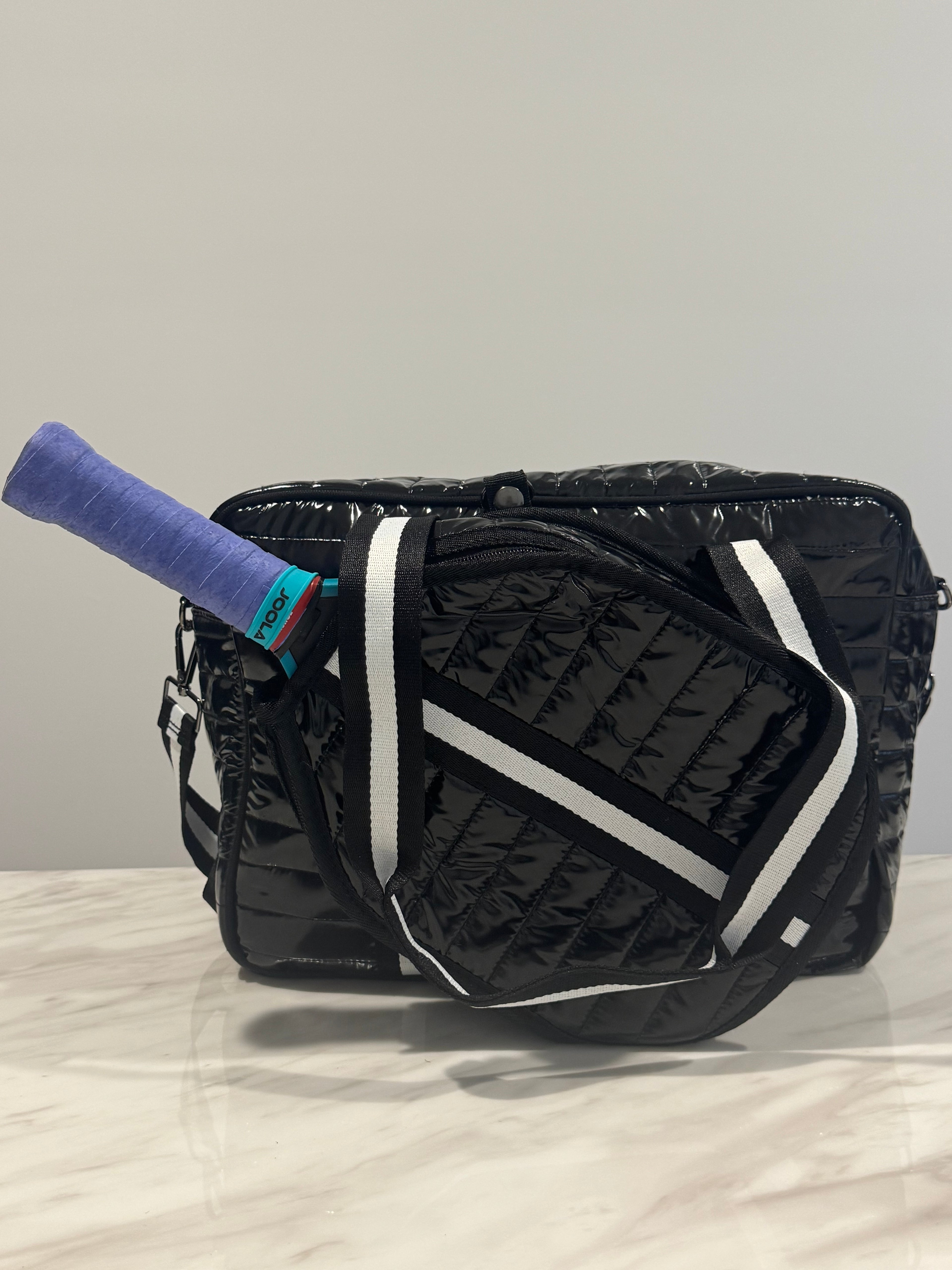 Luxury Black Puffer Pickleball Bag