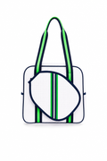 Cross Body White with Navy and Green Bag