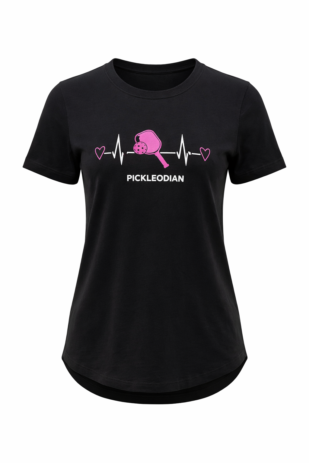 Heartbeat Black Womans T-Shirt