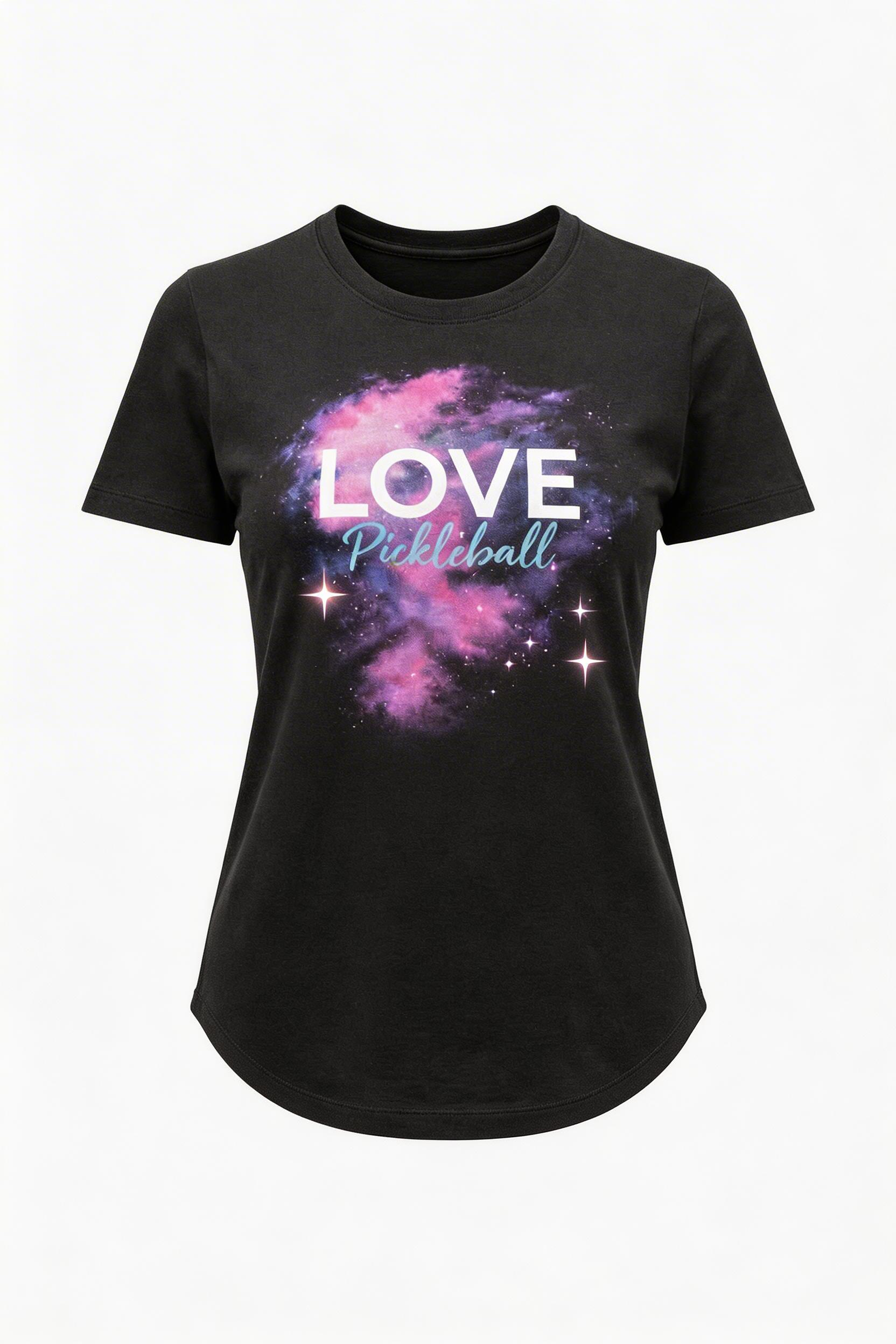 Starburst  Black Womans T-Shirt